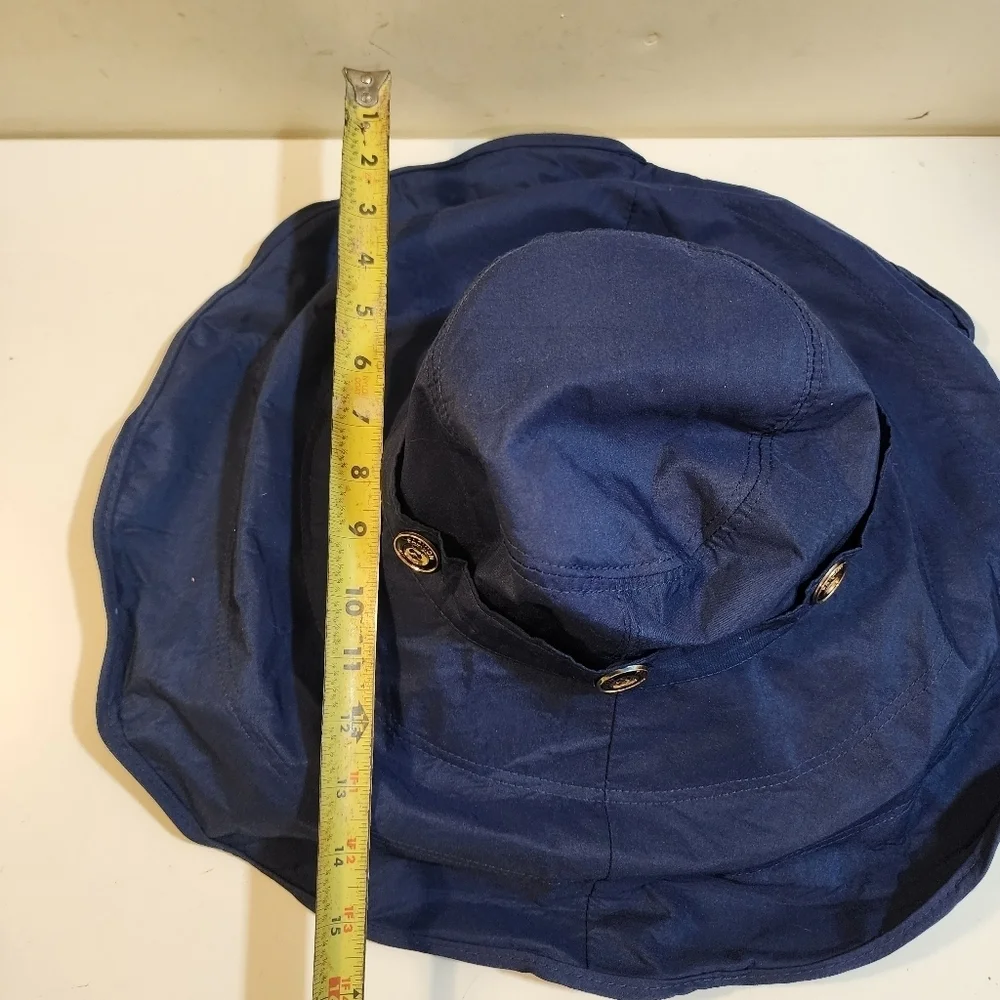Fashion Women's Blue Wide Sun Convertible hat